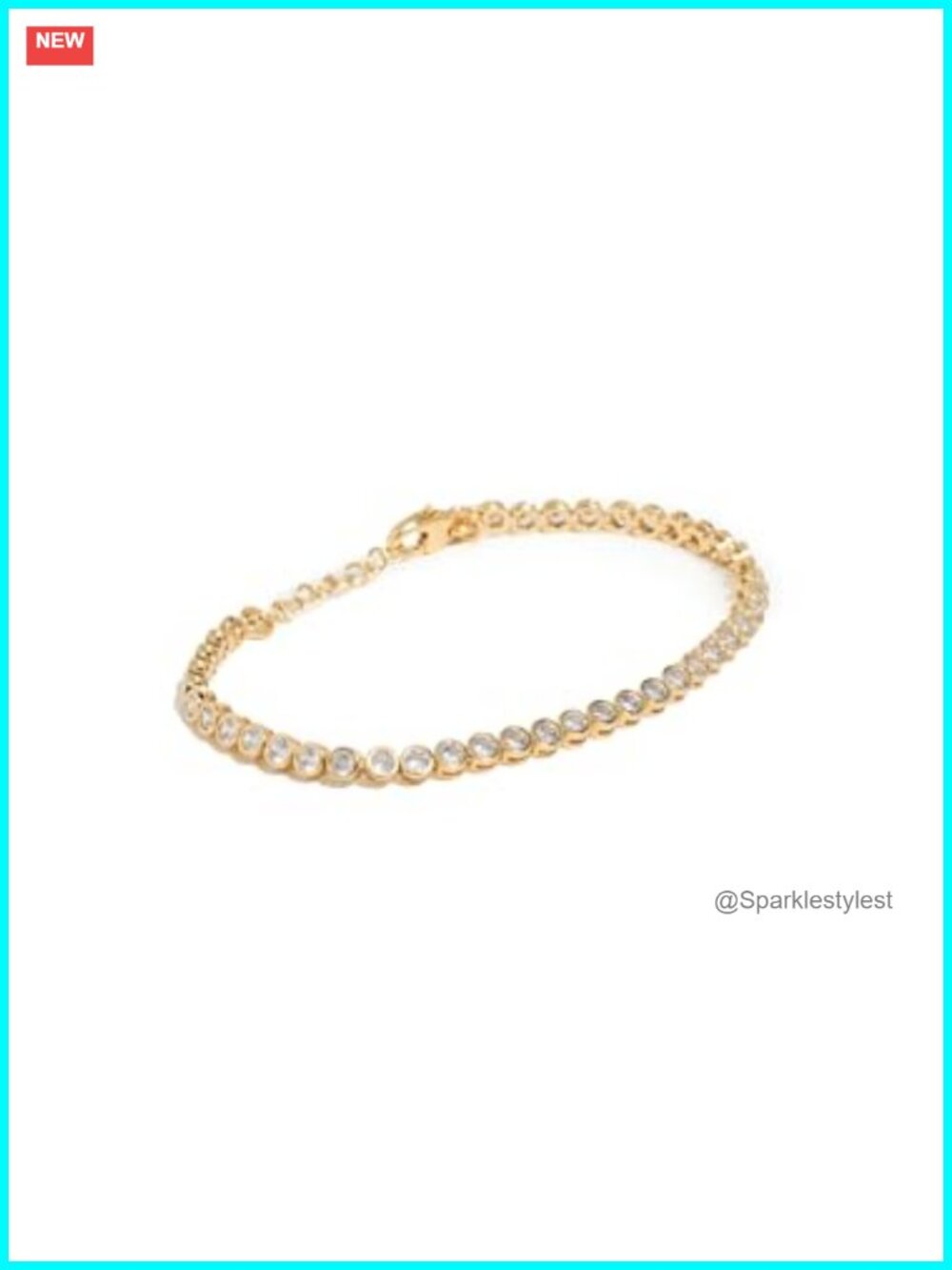 Tennis Bracelet Bezel Set Crystal Round Chain Unisex Adult
